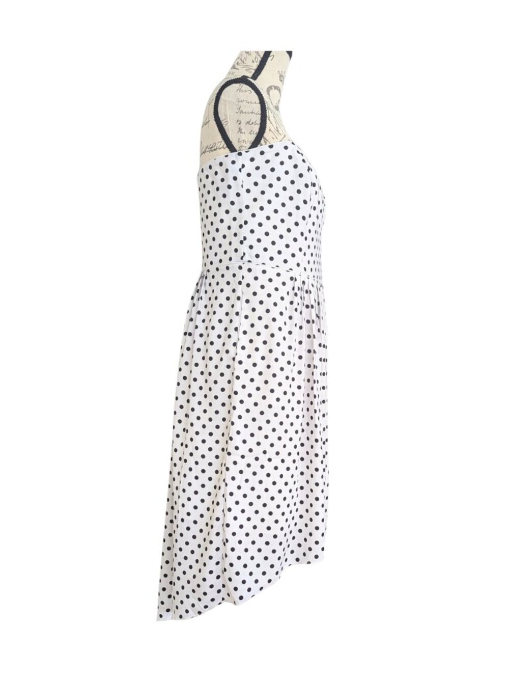 WHBM Polka Dot Strapless High Low Party Dress Women Size 14 - Picture 3 of 11